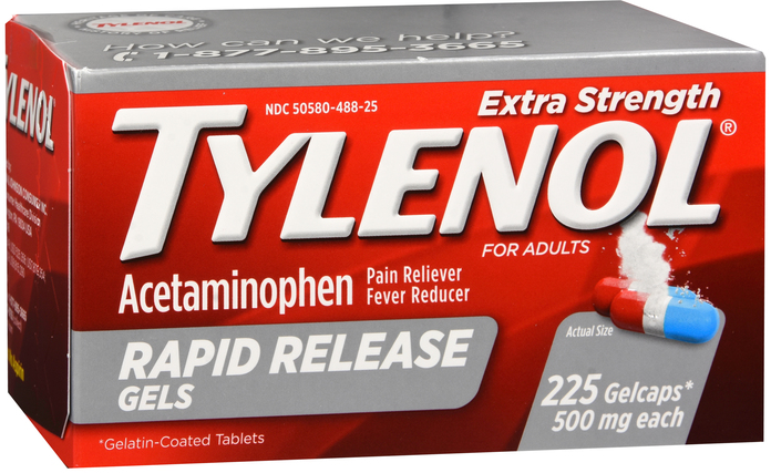 Pack of 12-Tylenol Extra Str Rapid Releas Cap Gelcap 225 By J&J Consumer USA 