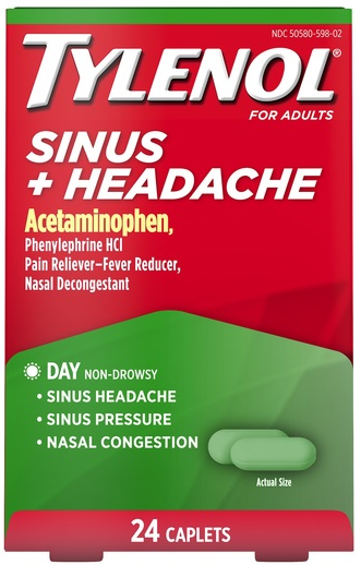 Case of 48-Tylenol Sinus/Headache Day Cap Caplet 24 By J&J Consumer USA 