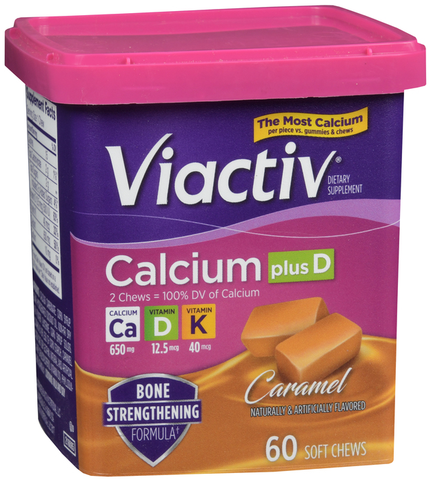 Viactiv Calcium+D Chewable Caramel Chewable 60 By Emerson Healthcare USA 