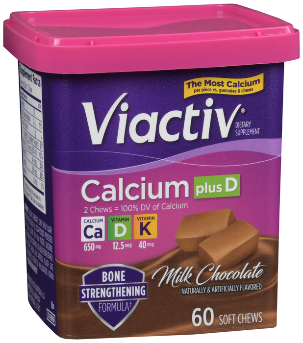 Viactiv Calcium+D Chewable Chocolate Chewable 60 By Emerson Healthcare USA 