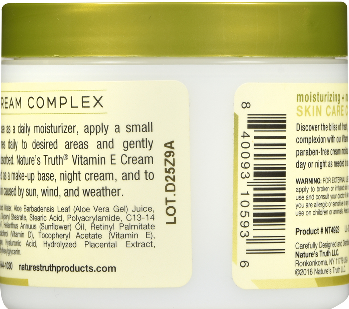Vit E Complex Moist Cream 4 oz By Rudolph Investment Group Trust USA 