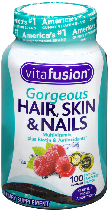 Vitafusion Hair Skin & Nails Gummy 100 By Church & Dwight USA 