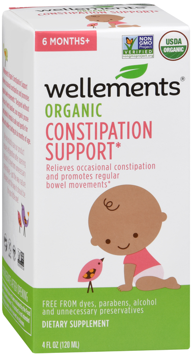 Pack of 12-Wellements Baby Constipation Support Liquid 4 oz By Wellements USA 