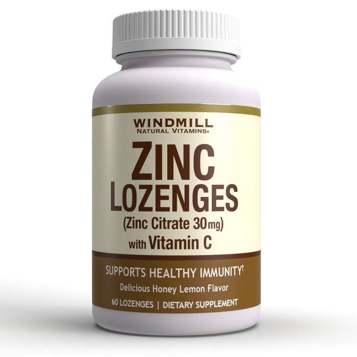 Pack of 12-Zinc Lozenges W/ Vit C Honey Lemon Lozenge 60 By Windmill Health Prod