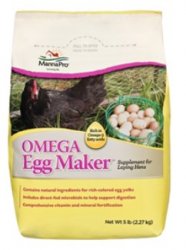 Omega Egg Maker Supplement for Laying Hens, 5lb By Manna Pro  