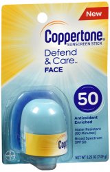 COPPERTONE DEFND&CARE STICK SPF50 0.25OZ By BEIERSDORF/CONS PROD