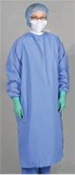 AngelStat 1-Ply Blockade Surgical Gown, Ceil Blue, Medium By Medline Industries