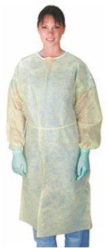Classic Cover Lightweight Polypropylene Isolation Gown, Yellow, Large