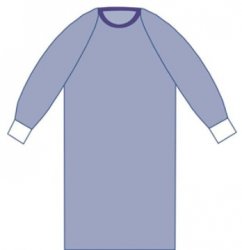 Sirus Non-Reinforced Surgical Gown with Raglan Sleeves, Blue, Large
