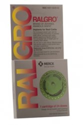 Ralgro (Zeranol) Implant for Beef Cattle, 24 Count By Merck Animal Health