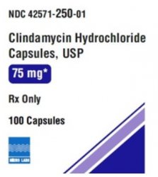 '.Clindamycin Capsules 75mg, 100.'