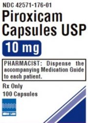 Piroxicam Capsules 10mg, 100 Count By Micro Labs USA  gen Feldene