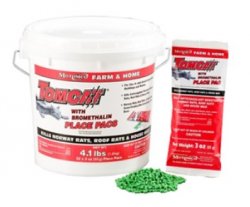 Tomcat Rat and Mouse Bait Place Pacs with Bromethalin, 4.1lb (85gm x  By Motomco