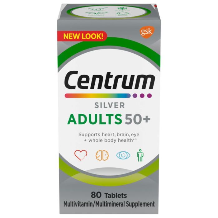 Case of 12-CENTRUM SILVER ADULT 50+ MULTI TAB 80CT BY GLAXO