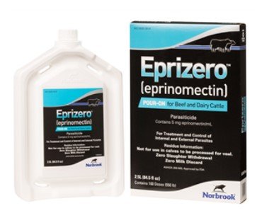 Eprizero (Eprinomectin) Pour-On for Beef and Dairy Cattle, 2.5 Liter By Norbrook
