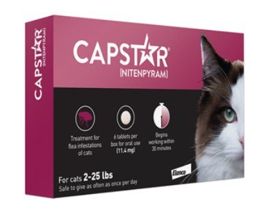 Capstar Tablets for Cats 2 to 25 Pounds, Purple Label (6 Dose) By Elanco(Ve