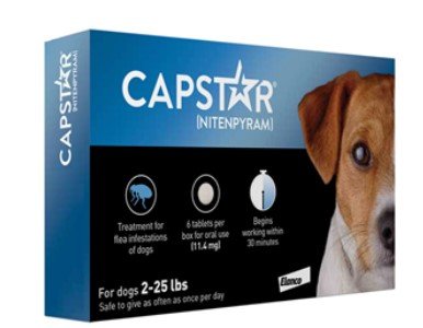 Capstar Tablets for Dogs 2 to 25 Pounds, Blue Label (6 Dose) By Elanco(Ve