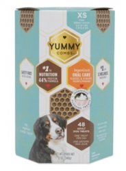 Yummy Combs 12oz Carton, X-Small, 24 Individually Wrapped Flossing Treat 2-Packs