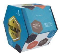 Yummy Combs Mini Hexi Exam Room Display, Medium, 20 Individually Wrapped Flossin