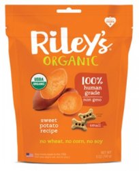 Riley’s Organic Dog Treats, Sweet Potato Recipe, Small Bone, 5oz