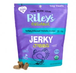 Organic Turkey & Sweet Potato Jerky Jibbs Treats By Riley's Organics