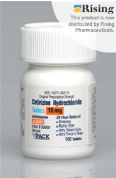 Cetirizine Tablets 10 mg By Rising Pharmaceuticals