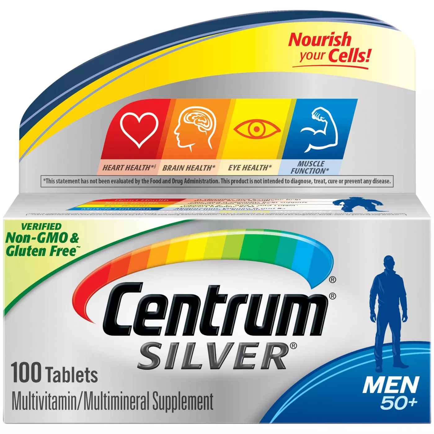 Case of 12-Centrum Silver MENS 50+ Multi TAB 100 CT BY GLAXO