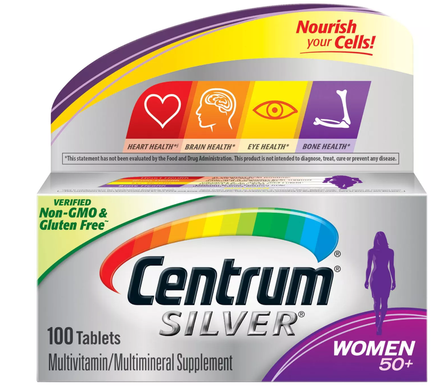 Case of 12-Centrum Silver Women 50+ Multi TAB 100 CT BY GLAXO