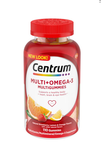 Case of 12-Centrum Multi Gummy Health Omega-3 110CT  By Glaxo Smith Kline Consumer Hc USA 