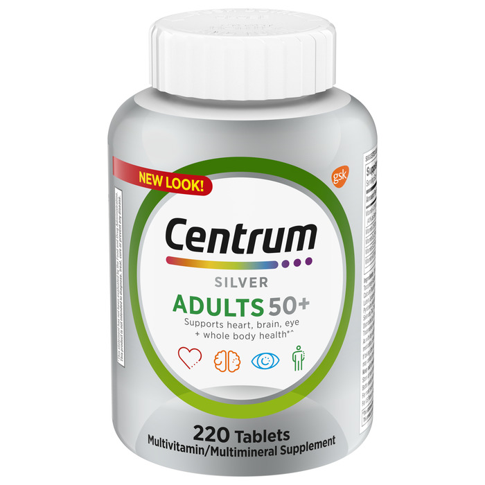 Case of 12-Centrum Silver 50+ 220 Tabs by Glaxo Smith Kline