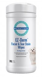 EZ-Derm Facial Tear Stain Wipes, 70 Count By Stratford