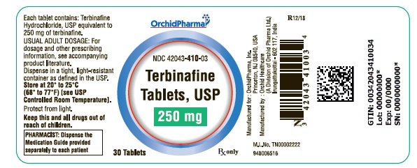 Rx Item-Terbinafine 250MG 30 Tab by Orchid Pharma USA 