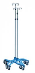 Smart Stack IV Pole, Blue Base, 61 - 93 By Triumph Medical Services