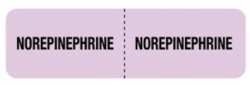 Sticker IV Norepinephrine 3x7/8in Lavender 320/Rol By United Ad Label