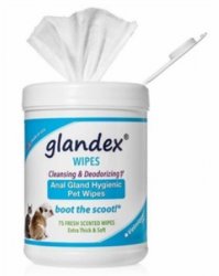 Glandex Anal Gland Hygienic Pet Wipes, 75 Count By Vetnique Labs