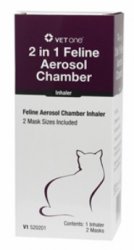 2 in 1 Feline Aerosol Chamber Inhaler with Masks By Vet One 