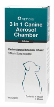 Vetmac Inhaler 3 in 1 Canine Aerosol Chamber Inhaler with Masks By Vet One