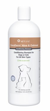 CeraDerm Aloe and Oatmeal Conditioning Shampoo for Dogs or Cats, 16oz By Vet One
