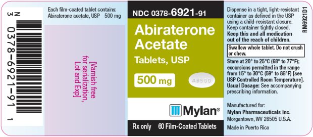 Rx Item-Abiraterone 500 Mg EC Tab 60 By Mylan Pharma 
