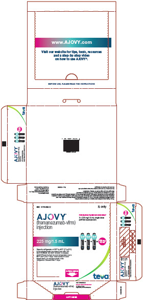 Rx Item-Ajovy 225 Mg/1.5 Inj 3X1.5 By Teva Pharmaceuticals USA/Brand
