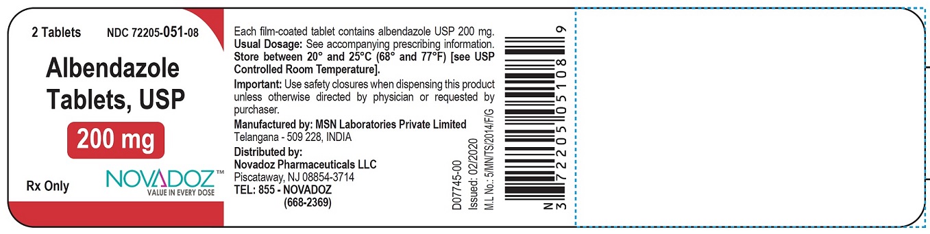 Rx Item-Albendazole 200 Mg Tab 2 By Novadoz Pharmaceuticals USA Gen Albenza