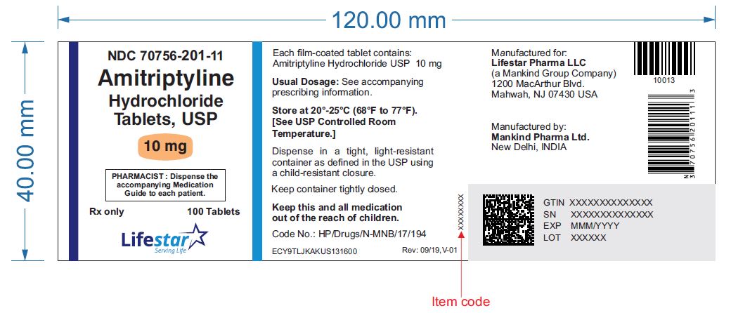 Rx Item-Amitriptyline 10 Mg Tab 100 By Lifestar Pharma USA 