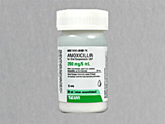 Rx Item-Amoxicillin 200 Mg/5Ml Sus 50 By Teva Pharmaceuticals USA 