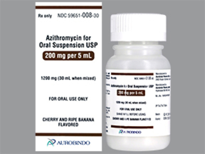 Rx Item-Azihtromycin 200 Mg/5Ml Sus 30 By Aurobindo Pharma Ltd U.S 