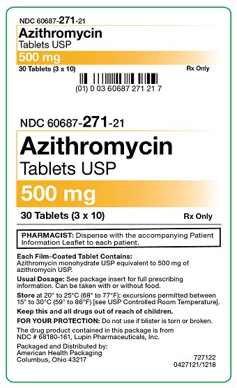 '.Azithromycin  500 MG  TAB 30 By American.'