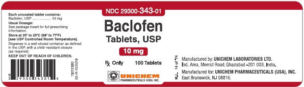 Rx Item-Baclofen 10 Mg Tab 1000 By Unichem Pharma Gen Lioresal