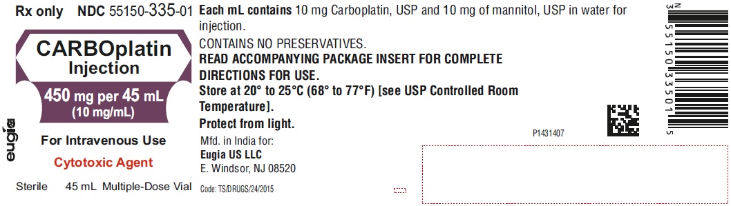 Rx Item-Carboplatin 10 Mg/Ml Vl 45ml By Auromedics Pharma USA Gen Paraplatin