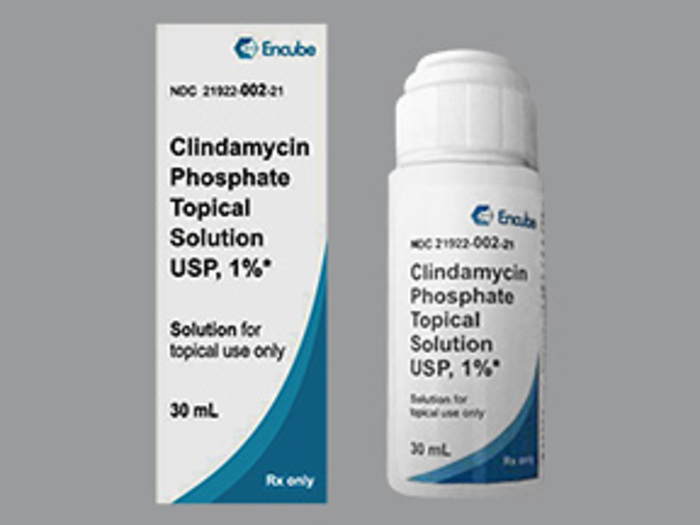 Rx Item-Clindamycin 0.01 1% Sol 30 By Encube  USA Gen Cleocin Exp 5/31/24