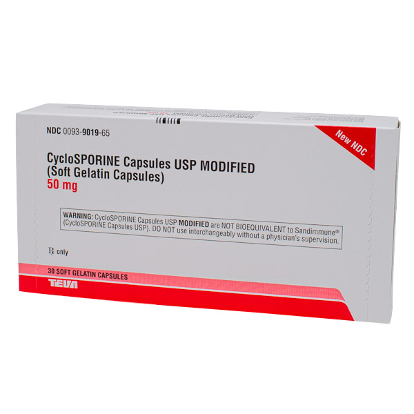 Rx Item-Cyclosporine 50MG 30 CAP by Teva Pharma USA  