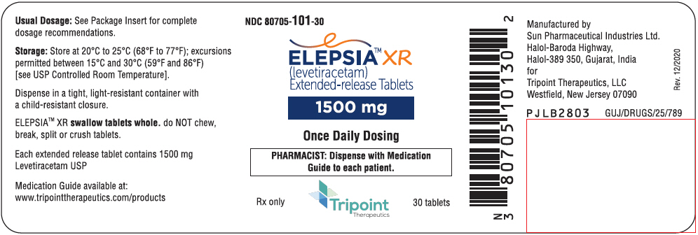 Rx Item-Elepsia Xr 1500Mg levetiracetam Tab 30 By Carwin Pharmaceutical Associat